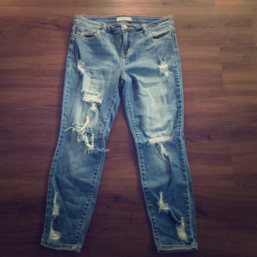 Distressed jeans